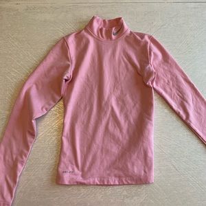 Girls Medium Pink Long Sleeve Dri Fit Shirt